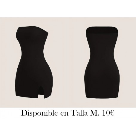 Vestido de mujer sin hombros elegante VESTIDO NEGRO