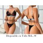 1 conjunto de lencería casual lenceria negra besos