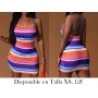 Vestido de espagueti a rayas VESTIDO COLORES