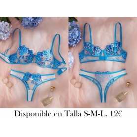 Nueva Llegada: Blusa de Mujer con Botón LENCERIA AZUL