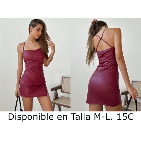 Minivestido ajustado de mujer VESTIDO VINO