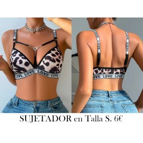 Sujetador de mujer con estampado de leopardo SUJETADOR LEOPARDO LENCERIA LEOPARDO