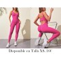 Traje de mujer sin espalda, con trasero arrugado ENTERIZO FUSCIA