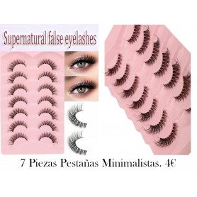 Set de 7 piezas de 7-16mm de pestañas minimalistas 7 pestañas