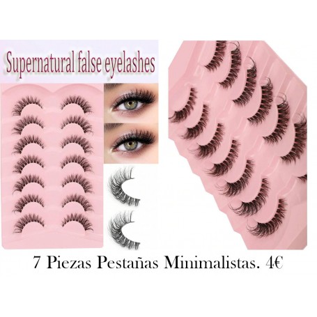 Set de 7 piezas de 7-16mm de pestañas minimalistas 7 pestañas