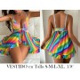 1pc Elegante Vestido de Encaje Malla Empalme VESTIDO LENCERIA COLORES