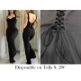 Traje de mujer elegante sin hombros ENTERIZO NEGRO