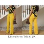 Mono Elegante de Cuello Profundo en V ENTERIZO AMARILLO