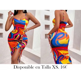 Vestido ajustado con estampado VESTIDO COLORES