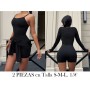 Chiquease Set de 2 piezas Mono CONJUNTO NEGRO 2 PIEZAS