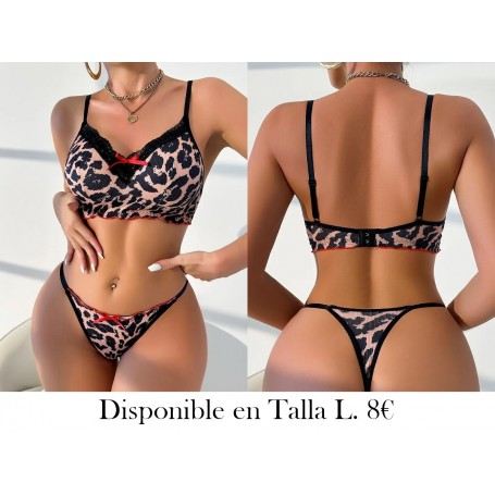 Conjunto de lencería de leopardo sexy LENCERIA LEOPARDO