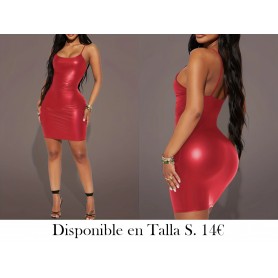 Vestido Elegante Rojo Ajustado con Hombros VESTIDO ROJO