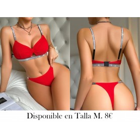 1 conjunto de lencería sexy de rayas LENCERIA ROJA