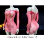 Vestido ajustado de manga larga MALLA ROSA