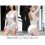 Vestido de Playa de Crochet Transparente VESTIDO MALLA BLANCA