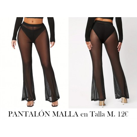 Pantalones de malla transparente pantalón negro pantalon malla