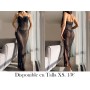 Vestido de tirantes finos con abertura en el dobladillo LENCERIA NEGRA VESTIDO PLAYA