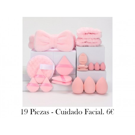 Conjunto de diadema para el cabello de 19 piezas cuidado facial
