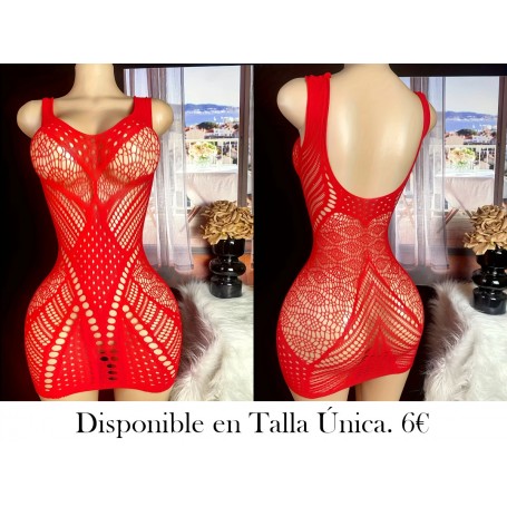 Calcetines huecos para mujer, lencería sexy de malla MALLA ROJA