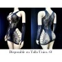 Vestido Ajustado de Encaje y Malla Transparente MALLA NEGRA