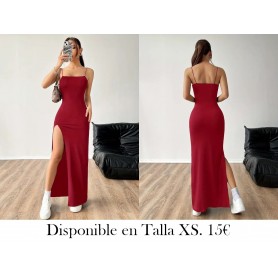 Vestido camisero de un solo color VESTIDO ROJO VESTIDO VINO