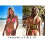 Conjunto de Bikini en Color Caramelo Rojo Rosa BIKINI ROSA