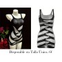 Vestido Ajustado de Red sin Mangas y Sexy MALLA NEGRA