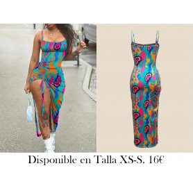 Vestido de Mujer con Estampado Geométrico VESTIDO COLORES