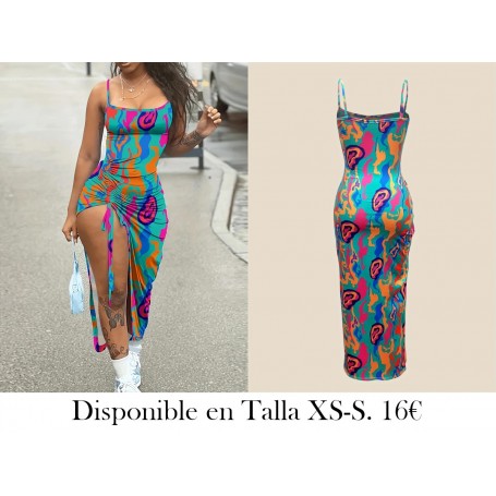 Vestido de Mujer con Estampado Geométrico VESTIDO COLORES