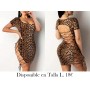 Vestido Corto Ajustado con Estampado de Leopardo VESTIDO LEOPARDO