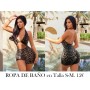 1pc Traje de baño sexy de leopardo con corte BIKINI LEOPARDO