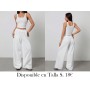 Conjunto informal de chaleco de unicolor CONJUNTO BLANCO