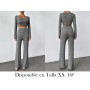 Set de 2 piezas, elegante y casual, de tela suave y cómoda ENTERIZO GRIS