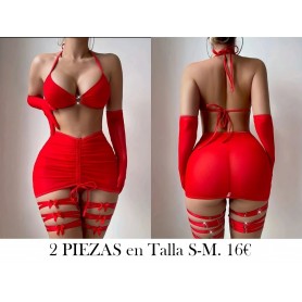 Conjunto de lencería elegante para mujer LENCERIA ROJA