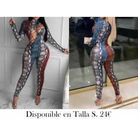 Traje de mujer con diseño de serpiente hueca ENTERIZO DEGRADADO