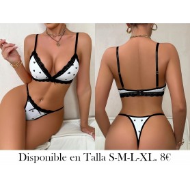 1 Juego de ropa interior sexy para mujer LENCERIA BLANCA
