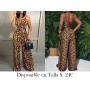 Elegante mono sin tirantes con estampado ENTERIZO LEOPARDO