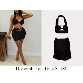 Conjuntos de Vacaciones Veraniegas Sexys CONJUNTO NEGRO