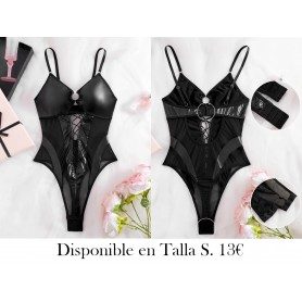 Bodycon Sexy Sin Espalda para Mujer LENCERIA NEGRA BODY