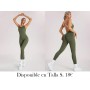 Traje de yoga sexy para mujer con tirantes ENTERIZO VERDE