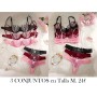 Conjunto de lencería sexy bordada 3 CONJUNTOS LENCERIA