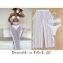Conjunto de bikini halter sólido para mujer BIKINI BLANCO
