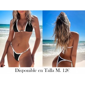 Un conjunto de bikini para mujer en negro y blanco BIKINI NEGRO