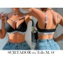 [Elegante y Avanzado en Moda] Sujetador de Mujer con Rayas Negras SUJETADOR NEGRO LENCERIA NEGRA