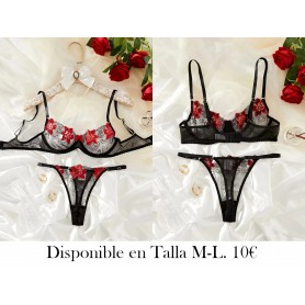 Conjunto de lencería erótica para mujer LENCERIA NEGRA