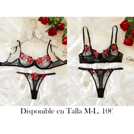 Conjunto de lencería erótica para mujer LENCERIA NEGRA