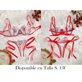 Conjunto de Sujetador para Mujer LENCERIA ROJA