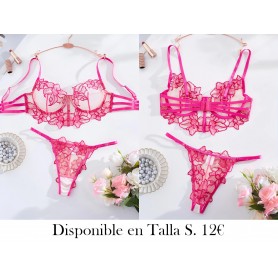 Conjunto de Sostén LENCERIA FUSCIA