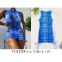 Vestido de Playa Elegante sin Mangas LENCERIA AZUL VESTIDO