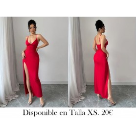 Vestido Elegante y Sexy de Tirantes VESTIDO ROJO